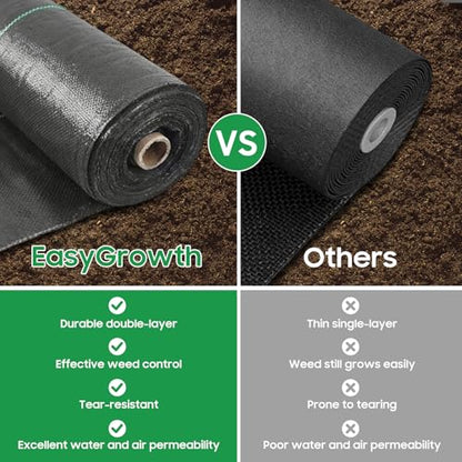 Weed Barrier Landscape Fabric, Black, 4ft x 100ft