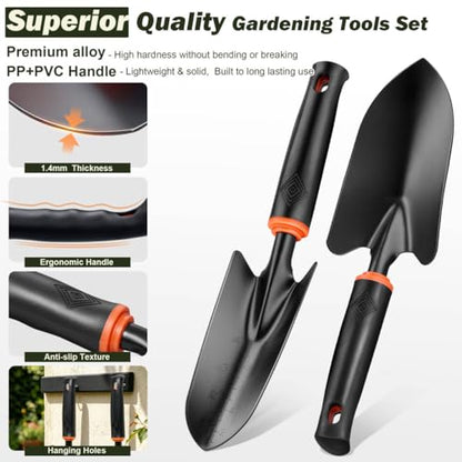 Joyfair Gardening Tools, 12 Pcs Garden Tool Set for Planting & Weeding