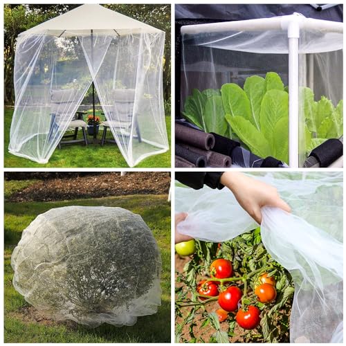10 X 25FT Garden Mesh Netting Barrier,Fruit Tree Plant Netting for Vegetable Blueberry Bushes Plant Row Cover Screen Protection - size: 10X25FT