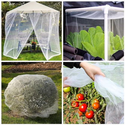 10 X 25FT Garden Mesh Netting Barrier,Fruit Tree Plant Netting for Vegetable Blueberry Bushes Plant Row Cover Screen Protection - size: 10X25FT