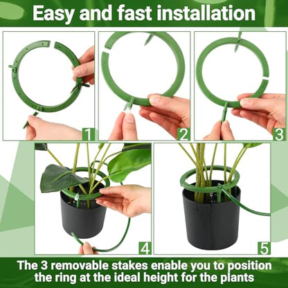 Tujoe 4 Set Drip Irrigation Ring Tree Water Ring 3 Leg Support, 5 Inch - size: 5 Inch