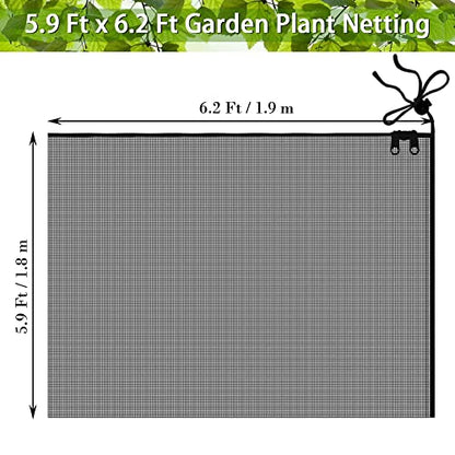 FONUNO Fruit Tree Netting with Zipper Birds Netting for Fruit Trees, Black - color: Black, size: 71 x 75 inch - 1 Pack