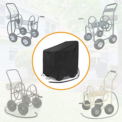 Outdoor Garden Hose Reel Cart Cover Waterproof-37.8x23.6x36in - size: 37.8"L x23.6"Wx 36"H