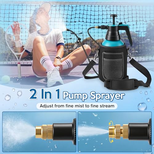 Personal Mister, 2 in 1 Water Spray Bottle with 3.3ft Mist Line, Black, 2L - color: Black, size: 2L