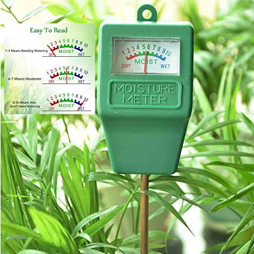Soil Moisture Meter,Long Probe Plant Hygrometer Moisture Sensor Plant Water Monitor for Potted Plants,Garden,Farm, Lawn(No Battery Needed) - color: Green-Long Probe Version