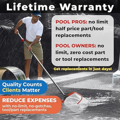 ProTuff 490 Promise 17.5in Pro Pool Silt Net, Fine Mesh, Cloudy Water - size: PRO 17" Silt, style: PRO – Lifetime