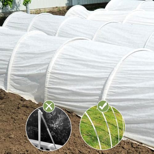 Greenhouse Hoops 120pcs, Sunwuk Garden Hoops for 1-3.5ft Wide Raised Bed, 30 Sets of 5.6ft Long Super Bendable Fiberglass Support Hoops Frame, Mini Greenhouse Flat for Row Cover (S Size) - style: 120pcs