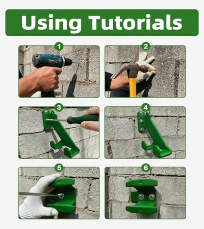 Chainsaw Hanger, 1 Pack Chainsaw&Battery Wall Mount, Chain Saw Storage Rack - color: Green 1 Pack