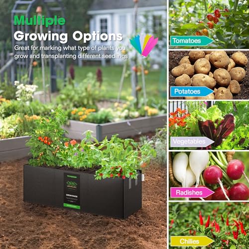 VIVOSUN 3-Pack 20 Gallon 3-Grid Grow Bags, 400G Fabric Pots with Handles - size: 20 Gallon, style: 3-Pack