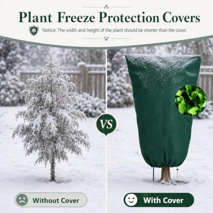 Plant Freeze Protection Covers for Winter Plants Gardens Frost, Sun, Pests - size: 4 32×48in