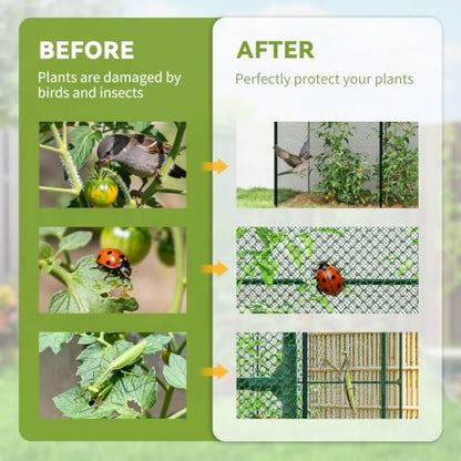 Outsunny 6' x 4' x 6' Crop Cage Plant Protection Tent, Green - color: Green, size: 6' x 4' x 6'