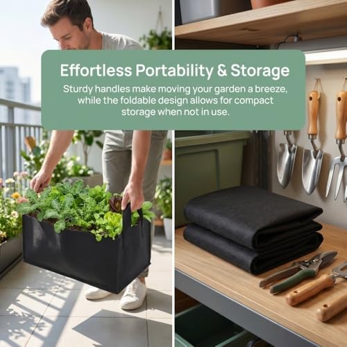 Grow Bags with Handles, Breathable Fabric Raised Garden Bed Planters for Vegetables, Flowers, Tomatoes, Potatoes and Outdoor Garden Planting(S) - size: Small