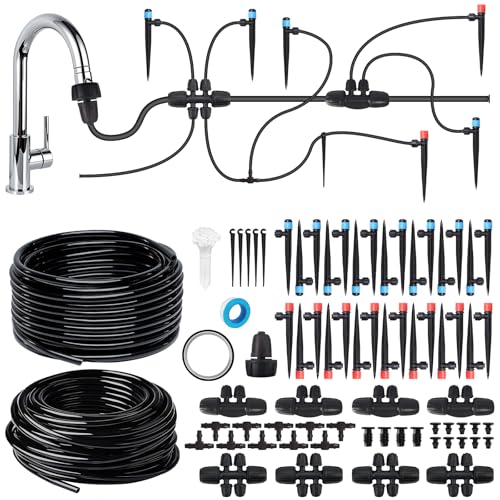 Drip Irrigation System, Automatic Garden Watering Kit, Quick-Connect