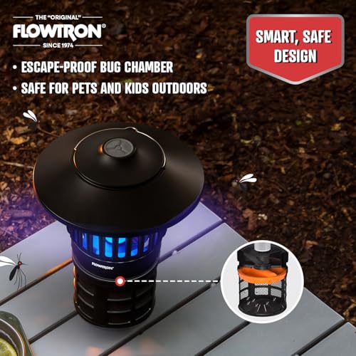 Flowtron 2-in-1 UV Mosquito Trap & LED Lantern, 21000 Sq Ft, Rechargeable