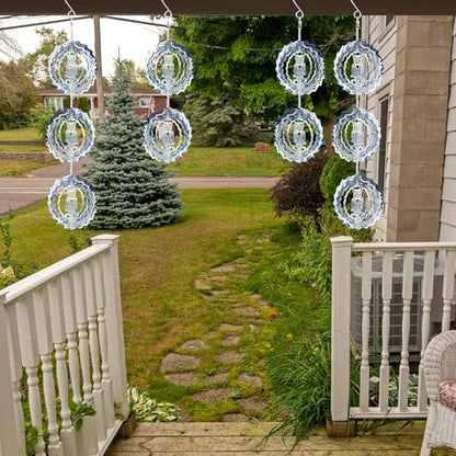 9 PCS Stainless Steel Bird deterrents for Outside,Crow Deterrent,3D Bird Scarer Discs Set Pigeon Deterrent,Bird reflectors to Keep Birds Away Woodpecker Deterrent for House - color: 9 Discs Owl Bird Scare Discs Set