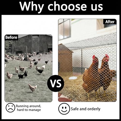 Plastic Chicken Wire Fencing 15.7IN x 66FT,Pet Barrier Netting,Durable Garden Mesh Fence Animal Barrier for Dogs, Rabbits, Poultry & Plant Protection,White - color: White, size: 15.7INx66FT