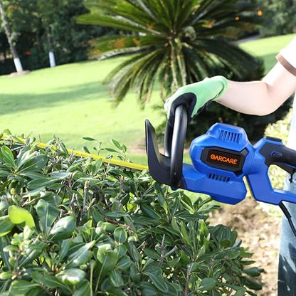 GARCARE 4.5A Corded Hedge Trimmer – 24" Dual Action Blades, Rotary Handle