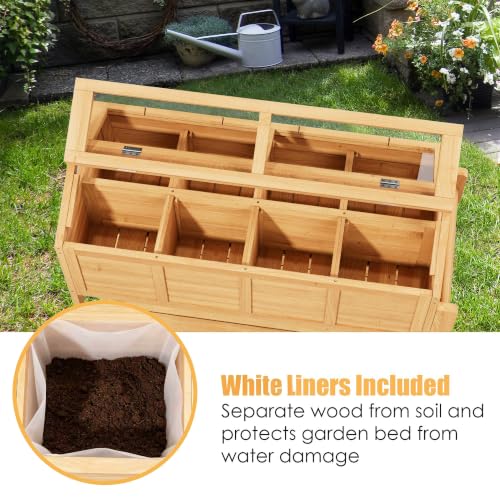 Raised Garden Bed Elevated Planter Box W/Legs Cover Outdoor