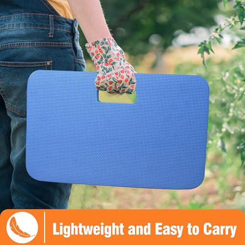 Gardzen Extra Thick Garden Kneeling Pad, EVA Foam Kneeler Pad for Gardening, Baby Bath, Yoga, Pilates, Exercise, 18" x 11" x 1.5", Blue - size: 18"x11"x1.5" - 1 Pack