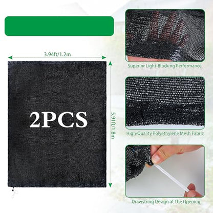 2 Pcs Garden Plant Shade Cover Shade for Plants Shade Cover for Plants - size: 5.91 x 3.94 Ft