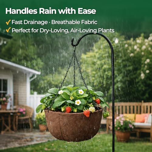 T4U Hanging Planter for Plants Outdoor 12 Inch, Fabric Pots 4 Pack - size: 12 Inch, 4-Pack
