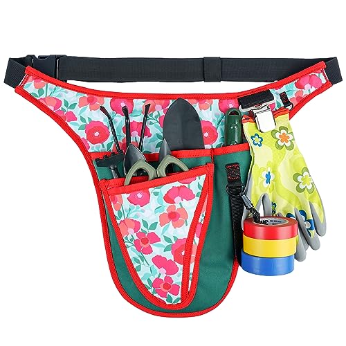 KUNN Garden Tool Belt - Adjustable Tool Organizer Belt Pouch Multi-Purpose Pocket for Gardening,Plumbing,Florists,DIY