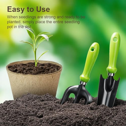 12 Pcs Peat Pots, Biodegradable Pots for Seedlings with Drain Holes, Garden Plant Nursery Pots for Plants, Vegetables,Fruits and Herb (12)