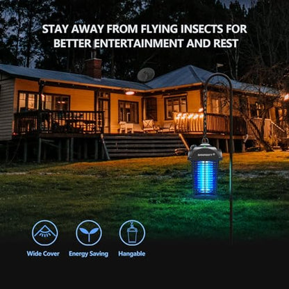 BANPESTT Plug-in Bug Zapper 4000V Indoor/Outdoor Sensor - color: Black