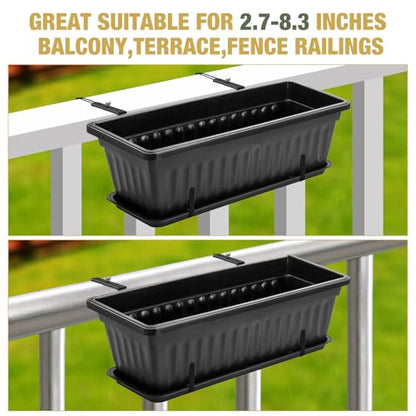 Window Box Bracket,Adjustable Planter Box Brackets,Black,2Pack - color: Black, size: 2 Pieces