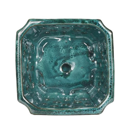 W&W Orchid Pot with Holes and Saucer for Repotting, Green Mix, 7" - color: Green Mix