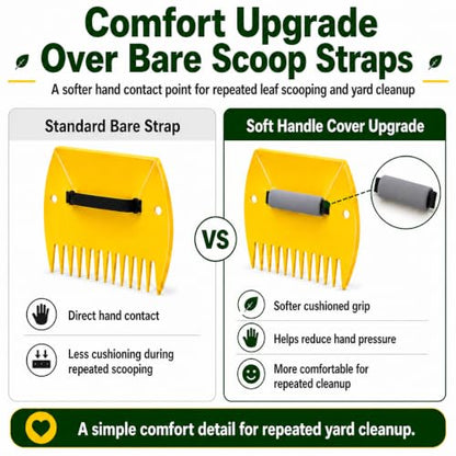 Leaf Scoops Hand Rakes, Leaf Claws & Leaf Grabbers for Yard Work with Adult & Kids Garden Gloves, Soft Handle Covers, Family Yard Cleanup Kit for Leaves and Grass Clippings - style: Family Version