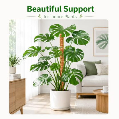 2 Pack 26.8'' Moss Pole for Monstera, Bendable Coco Coir Plant Support Stakes - size: 2 Pack（26.8-Inch）