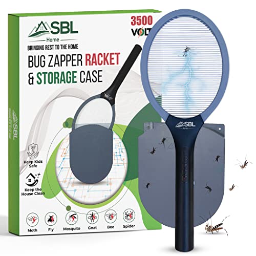 Electric Fly Swatter Racket, Electric Mosquito Swatter, Bug Zapper Racket, Electric Fly Bat with Patented Wall Case, Gray, Black (1 Pack) - style: 1 Pack