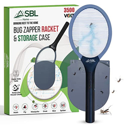 Electric Fly Swatter Racket, Electric Mosquito Swatter, Bug Zapper Racket, Electric Fly Bat with Patented Wall Case, Gray, Black (1 Pack) - style: 1 Pack