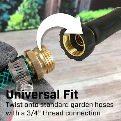 Chapin 6-9476: High Pressure 3.5-inch Brass Twist Hose Nozzle, Heavy-Duty Adjustable Garden Hose Nozzle, Gardening, Watering and Irrigation, Outdoor Cleaning, Set of 2 - style: 2-Pack