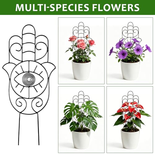 Trellis for Climbing Plants Indoor, 2 Pack 15'' Metal Plant Trellis Indoor