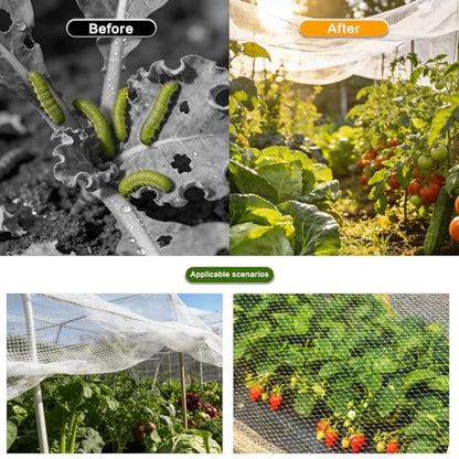 Garden Netting, 8.2'x25' Fine Mesh Net, Guard Veggies, Fruits & Flowers - size: 8.2'x25'