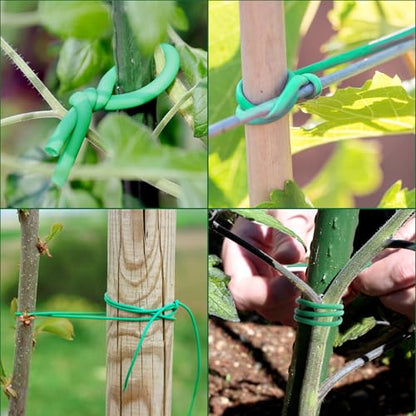 YMHB 120 Feet Green Soft Twist Tie Tomato Plant Tie
