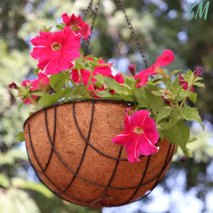 Y&M 2pcs 10inch Round Coconut Fiber Liner, Natural Coir Replacement for 10'' Hanging Planter Basket - color: 2pcs 10in Round