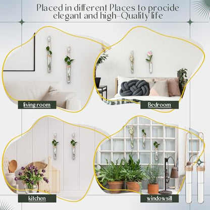 Baderke 12 Pack Plastic Hanging Propagation Station Tubes, Natural Color - color: Transparent
