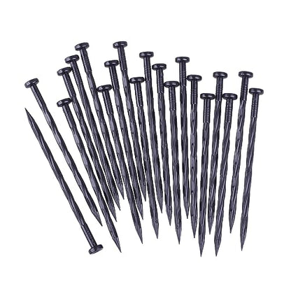 100PCS Spiral Landscape Anchoring Spikes, 8 Inch Landscape Spikes, Nylon Landscape Anchoring Spike for Garden Lawn Yard, Paver,Weed Barrier, Artificial Turf (8in - 100 Count) - color: 8in-100 count