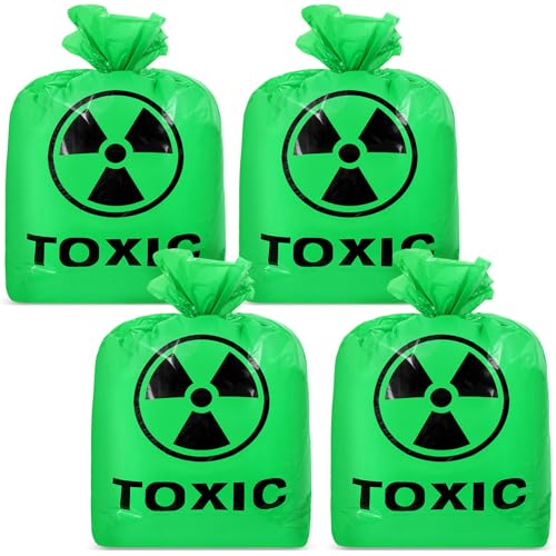 Qilery 4 Pcs Large Halloween Lawn Leaf Trash Bags Outdoor,Toxic - style: Toxic