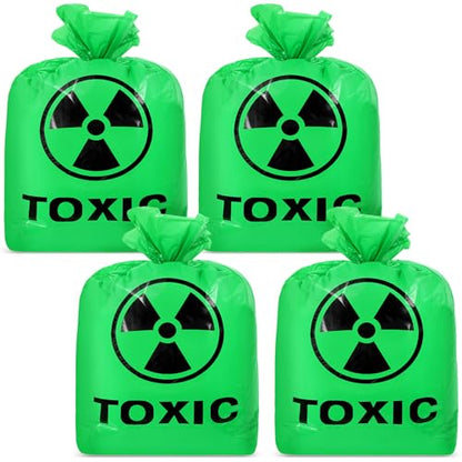 Qilery 4 Pcs Large Halloween Lawn Leaf Trash Bags Outdoor,Toxic - style: Toxic