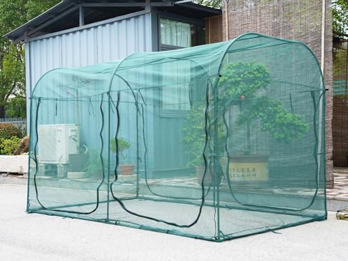 Poray Large Tunnel 10FTx6FT Plant Netting Cover, 6FT Tall Crop Cage Tomato Netting,Pest Guard Cover for Vegetables &Fruits,Durable Gardening Net for Plant and Animal - style: 122*73*73 inches Tunnel Net