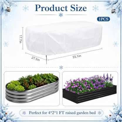Raised Bed Winter Frost Cover with Aluminum Liner, Plant Freeze Protection - color: 1 Pcs