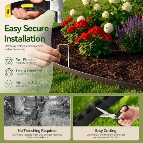 Kryonix 3 in x 100 ft Landscape Edging with Stakes - size: 3IN x 100FT