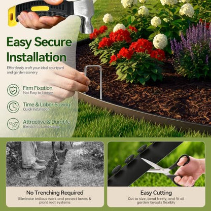 Kryonix 3 in x 100 ft Landscape Edging with Stakes - size: 3IN x 100FT