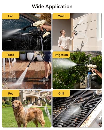 TaskStar Portable Cordless 1250PSI High Pressure Power Washer