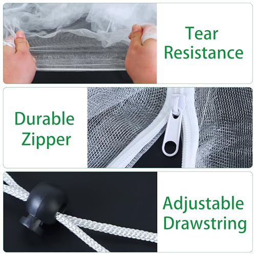 52" x 18'' x 66'' Garden Bird Netting Plant Cover for Cucumber Trellis