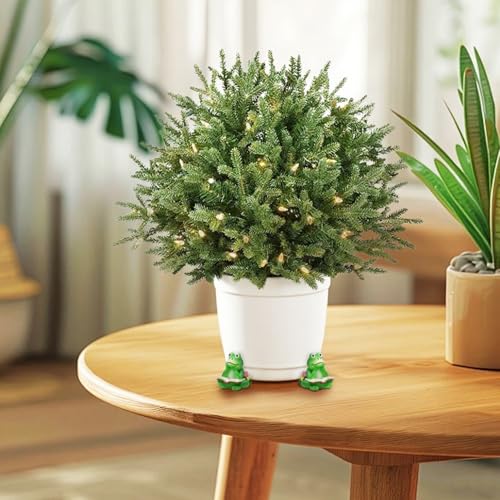 3Pcs Frog Plant Riser, Pot Feet for Outdoor Planters, Resin Frogs Figurine Statue Holder, Flower Pot Feet, Plant Stand Riser Support for Outside Inside Planter Decoration Accessories